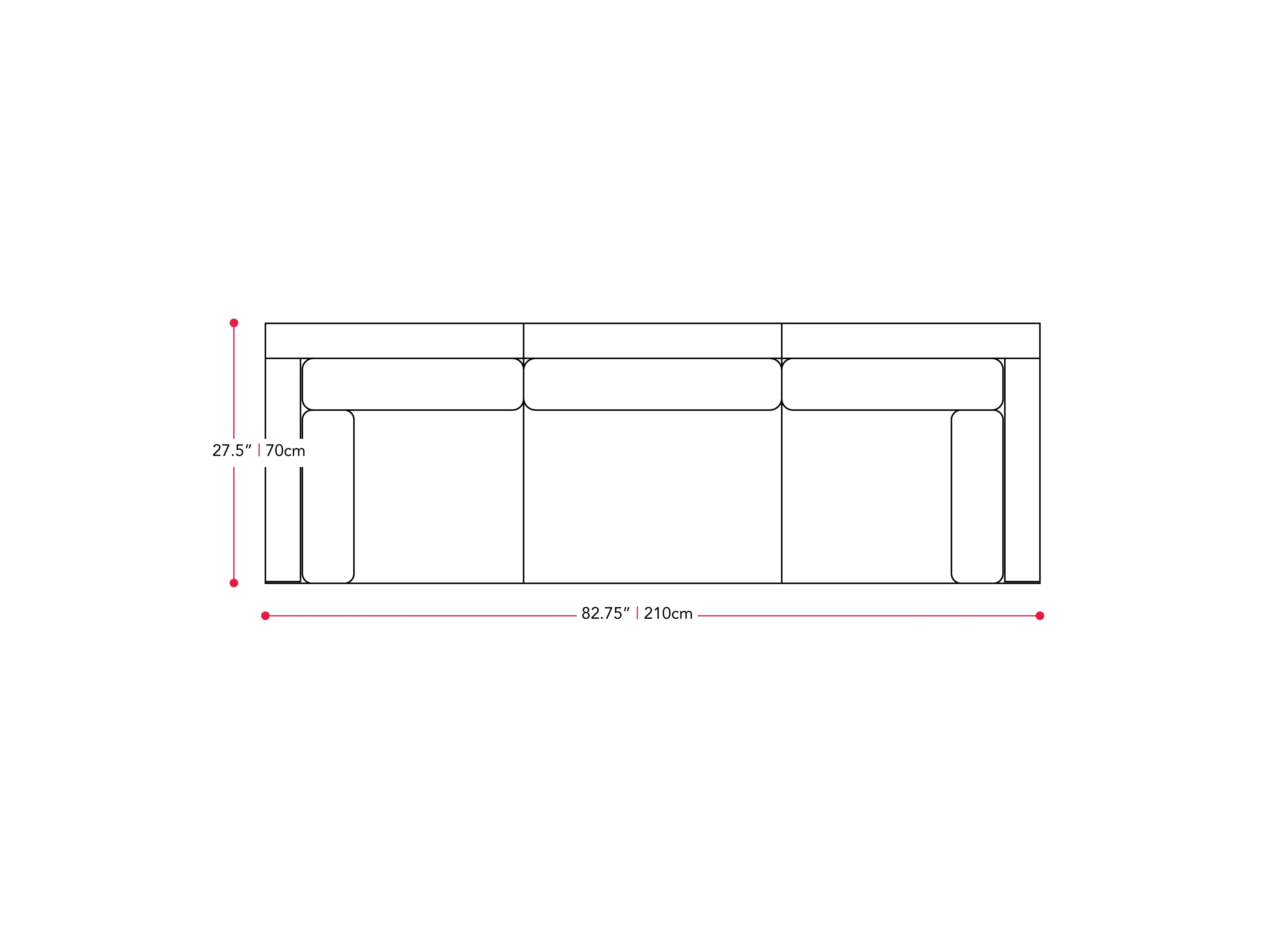 Outdoor Wicker Sofa, 3pc