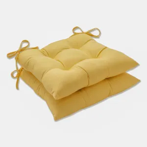 Outdoor/Indoor Fortress Canvas Buttercup Tufted Seat Cushions