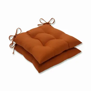 Outdoor/Indoor Solid Cinnabar Tufted Seat Cushions