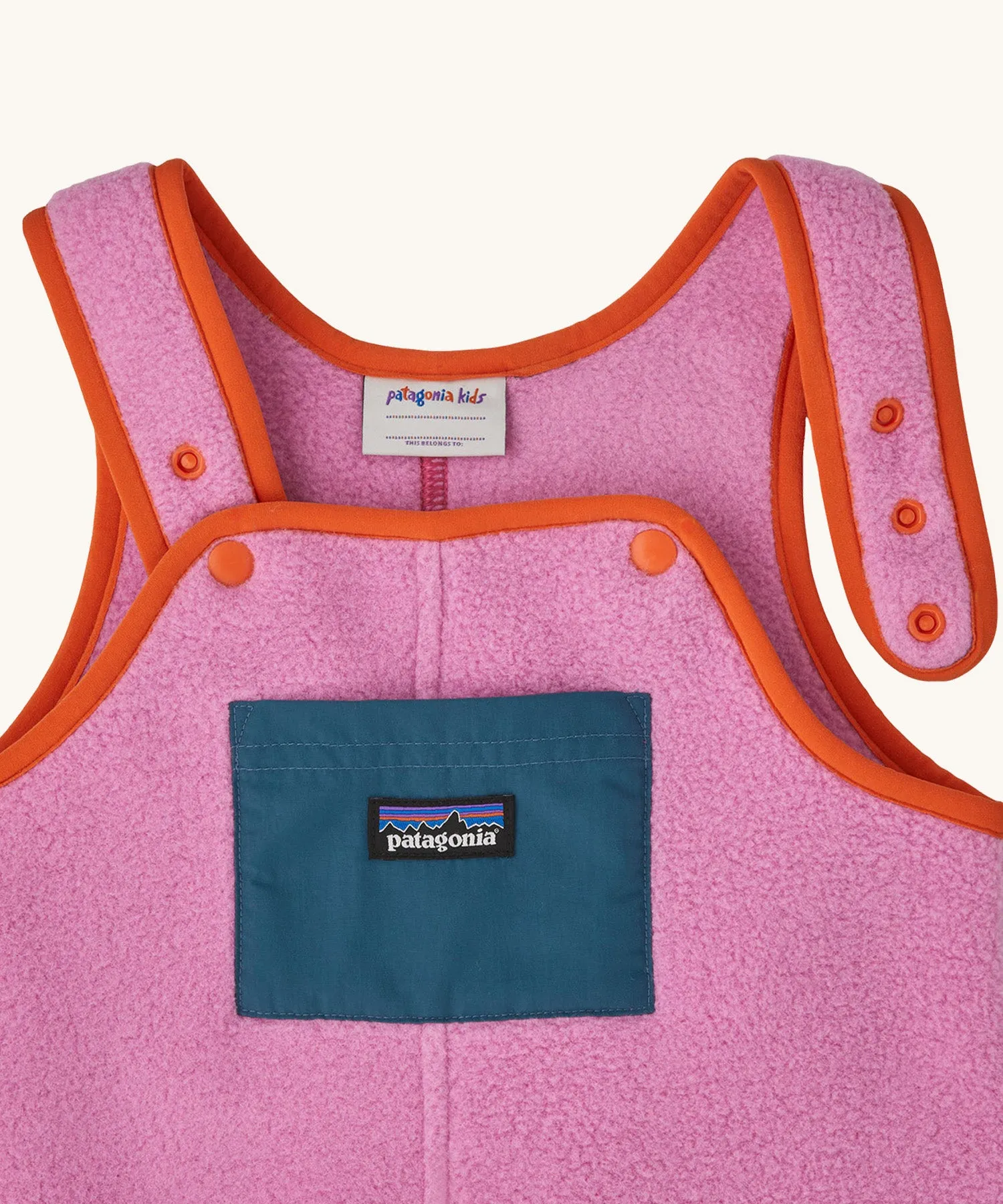 Patagonia Little Kids Synchilla® Fleece Dungaree Overalls - Mallow Pink