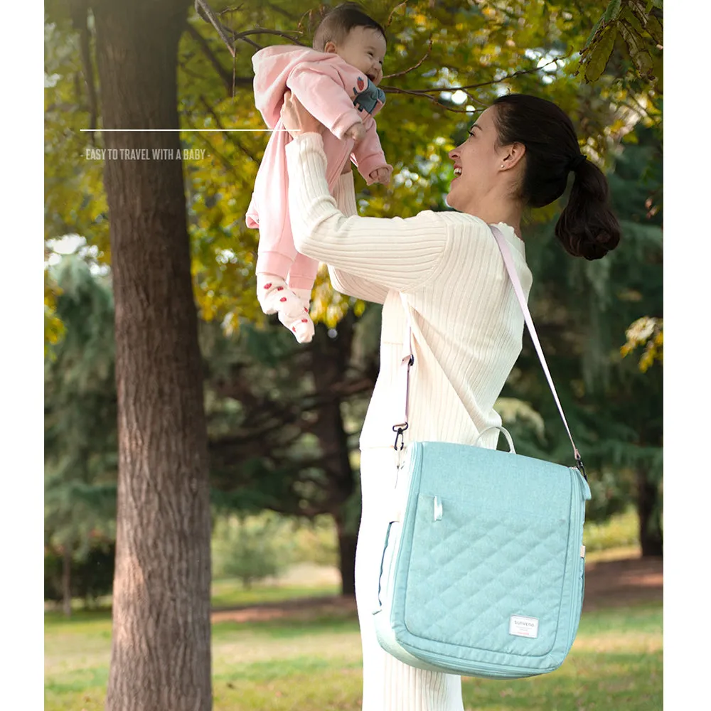 Portable Baby Bed & Bag- Sea Green