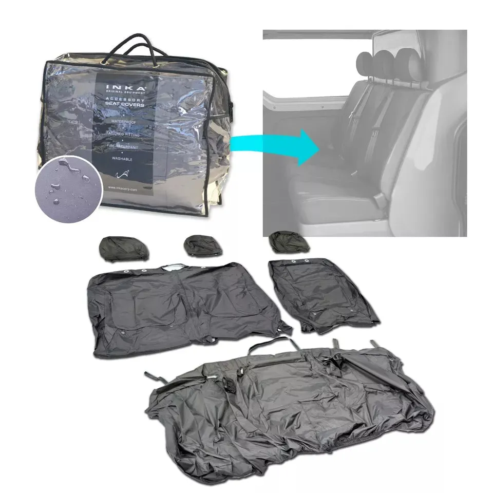 Renault Trafic X82 2nd Row 2 1 Tailored Waterproof Seat Covers Grey MY14-18