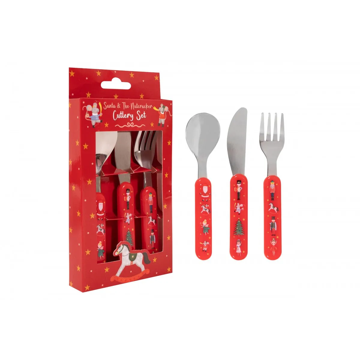 RSW Christmas Santa & The Nutcracker Kids Cutlery Set