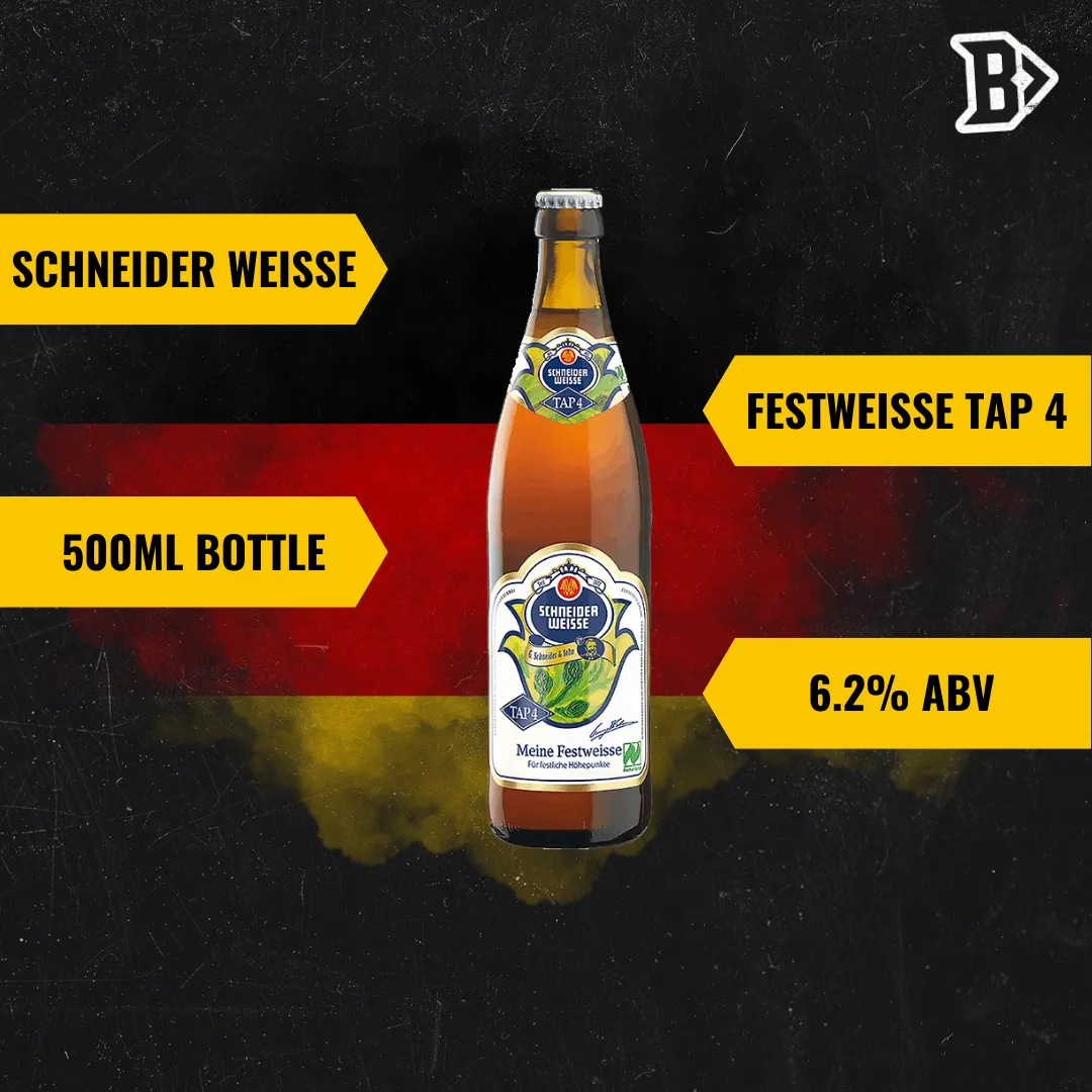 Schneider Weisse Festweisse Tap 4 German Wheat Beer 500ml Bottles - 6.2% ABV (12 Pack)