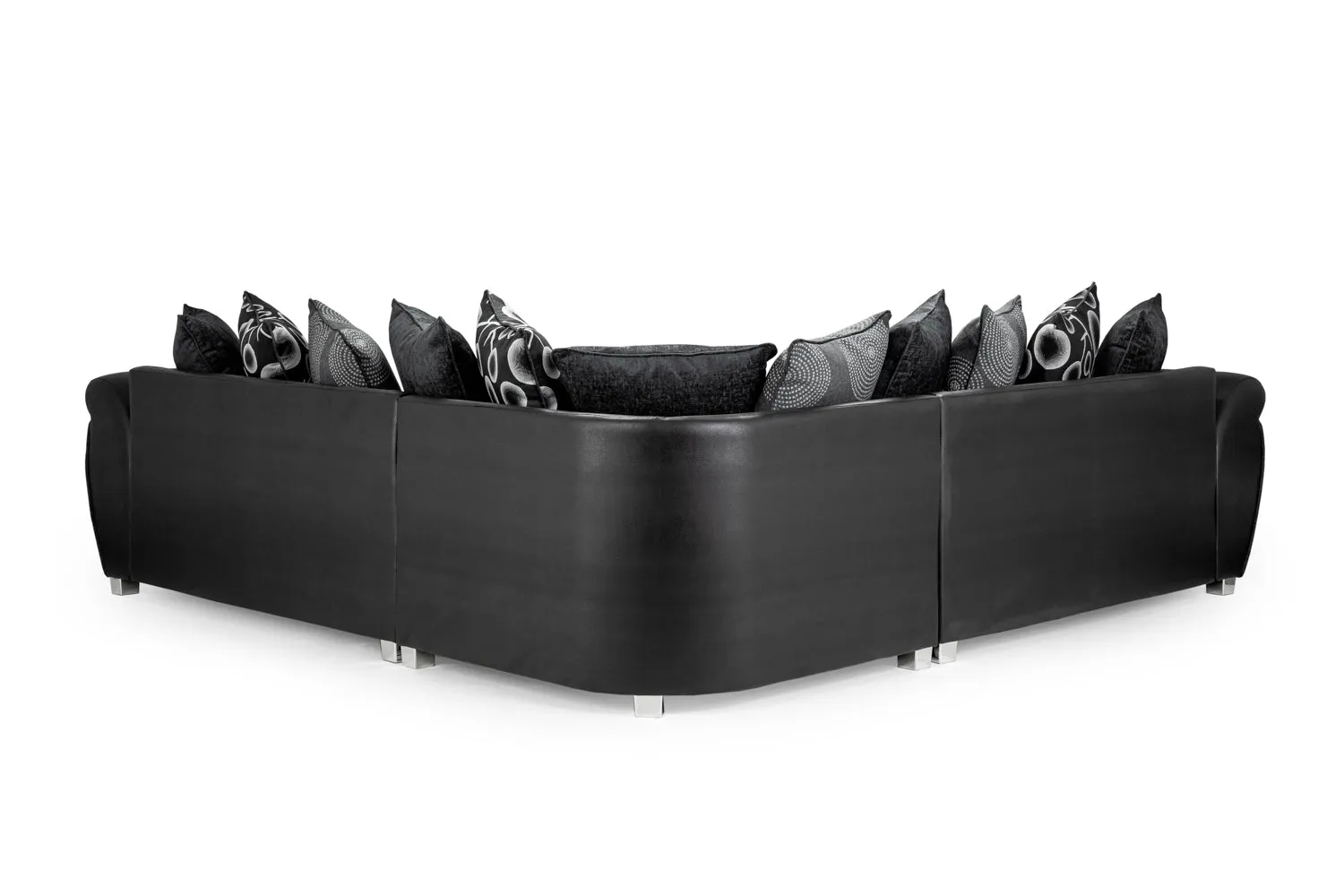 Shannon Sofa - Black/Grey Large Corner - 240 x 240 CM