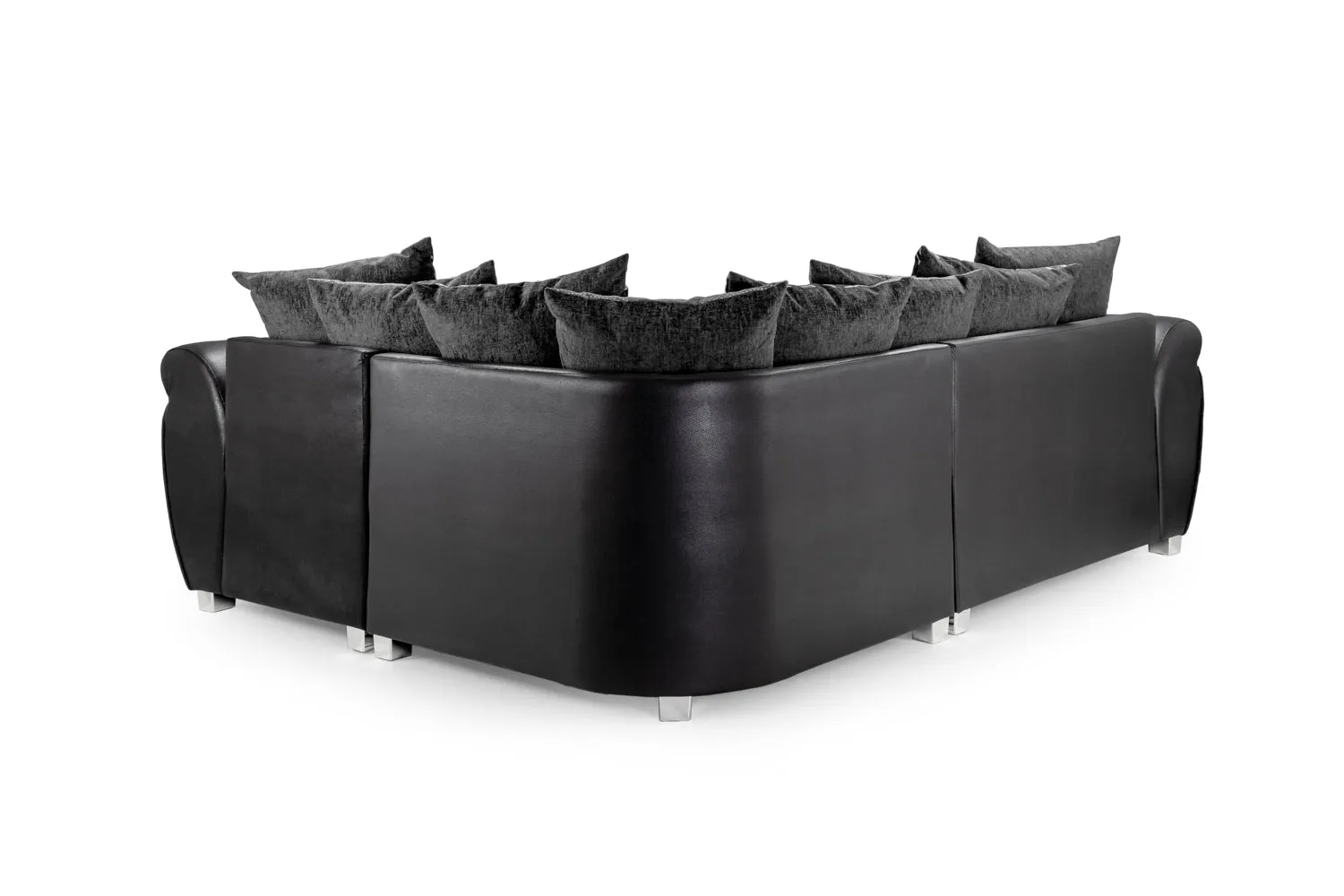 Shannon Sofa - Black/Grey Right Hand Facing Corner - 240 x 195 CM