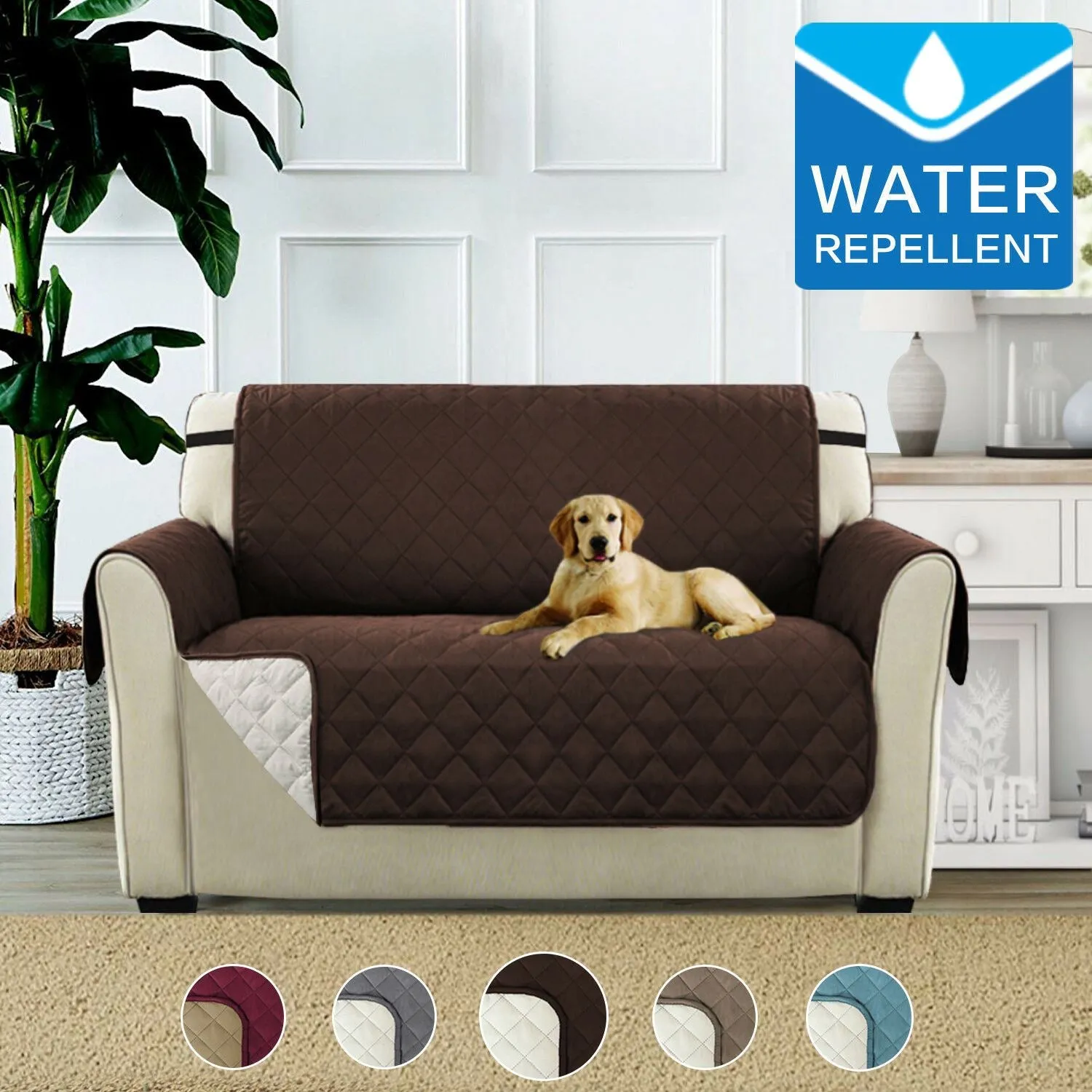 Sofa Covers Couch Covers Protector With Non Slip Straps Reversible Water Prevent