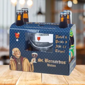 St. Bernardus Belgian Beer Gift Pack with Chalice Glass