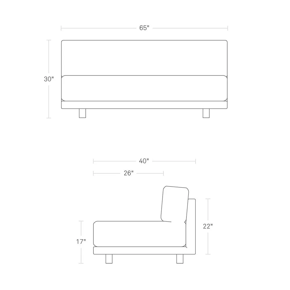 Sunday Armless Sofa