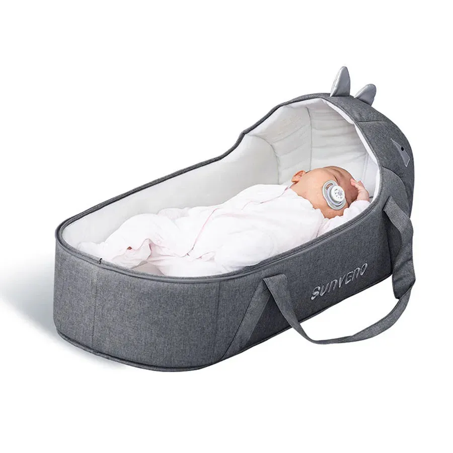 Sunveno Foldable Travel Carry Cot (Grey)