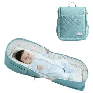 Sunveno Portable Baby Bed & Bag (Sea Green)