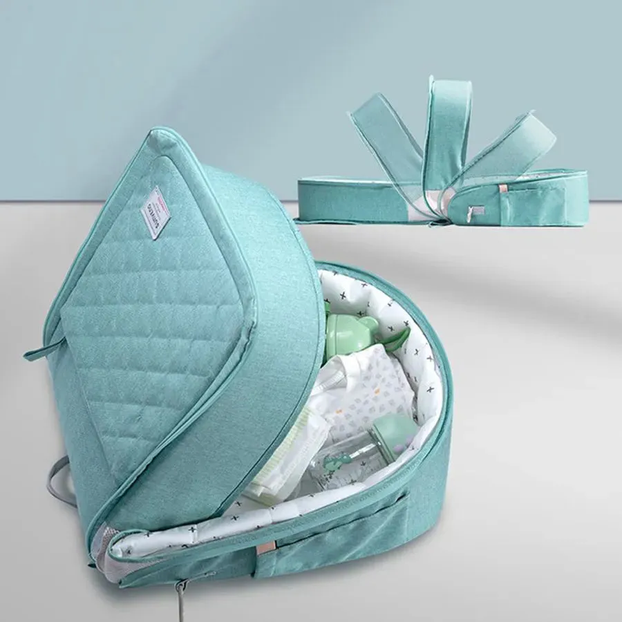 Sunveno Portable Baby Bed & Bag (Sea Green)