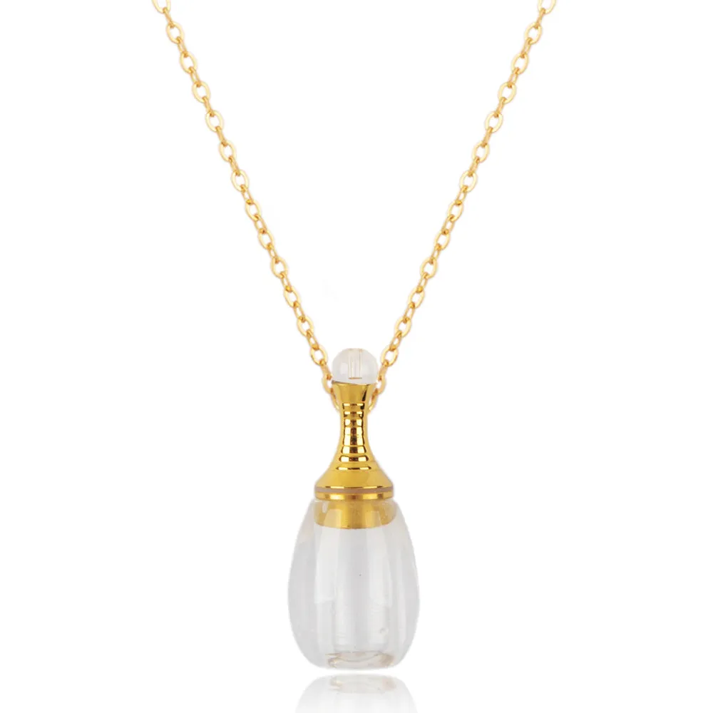 Sylvia Natural Stone Perfume Bottle Necklace