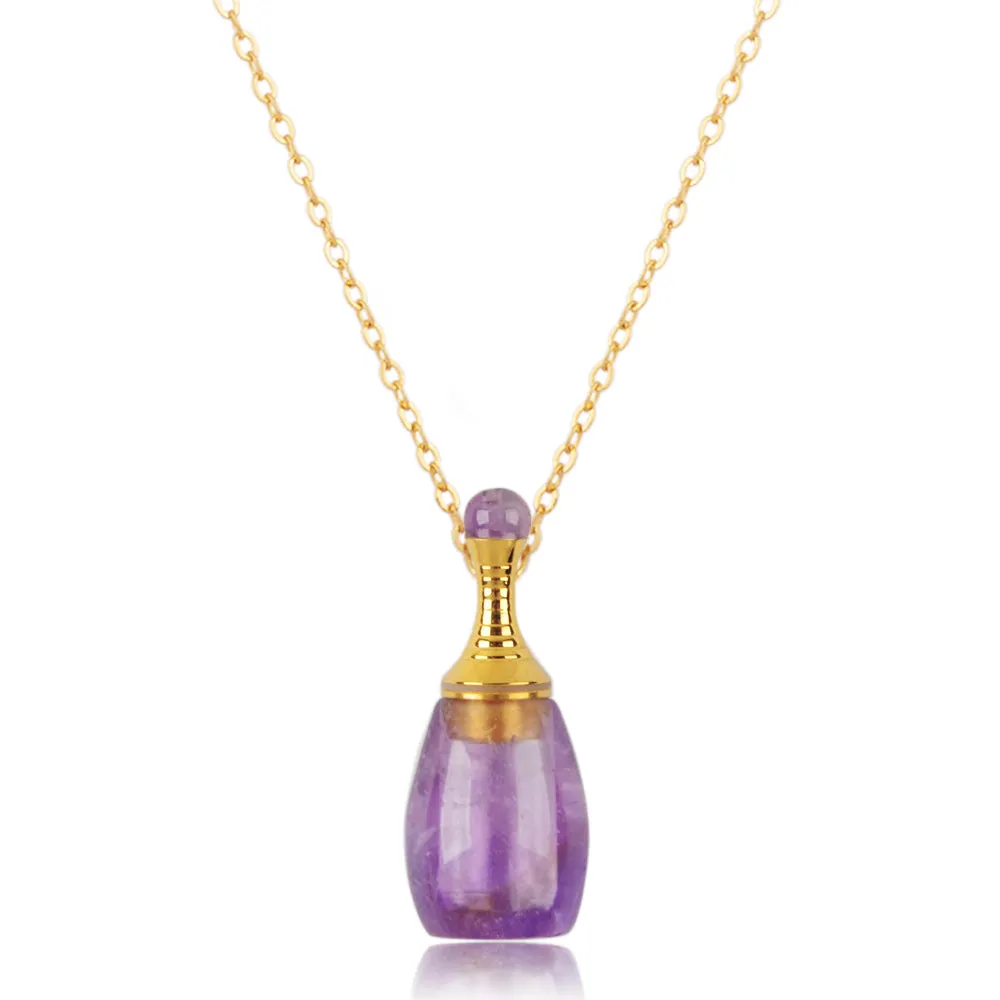 Sylvia Natural Stone Perfume Bottle Necklace