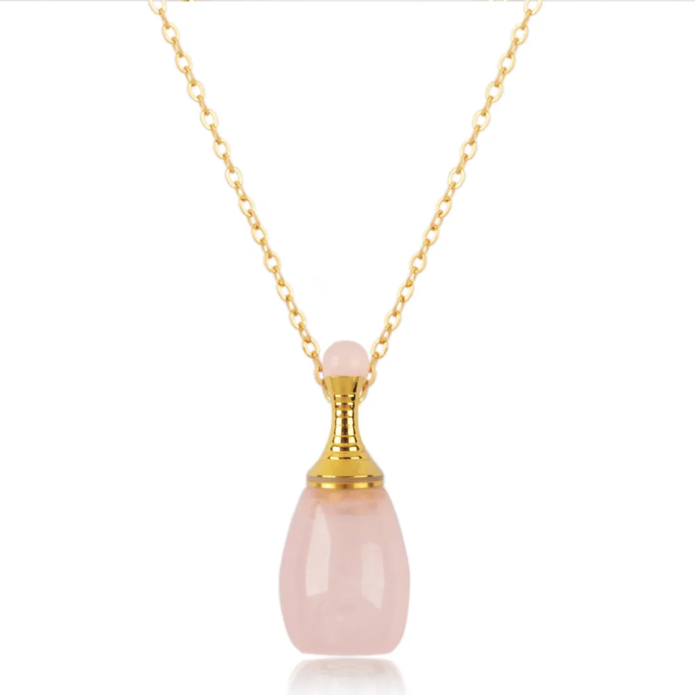 Sylvia Natural Stone Perfume Bottle Necklace