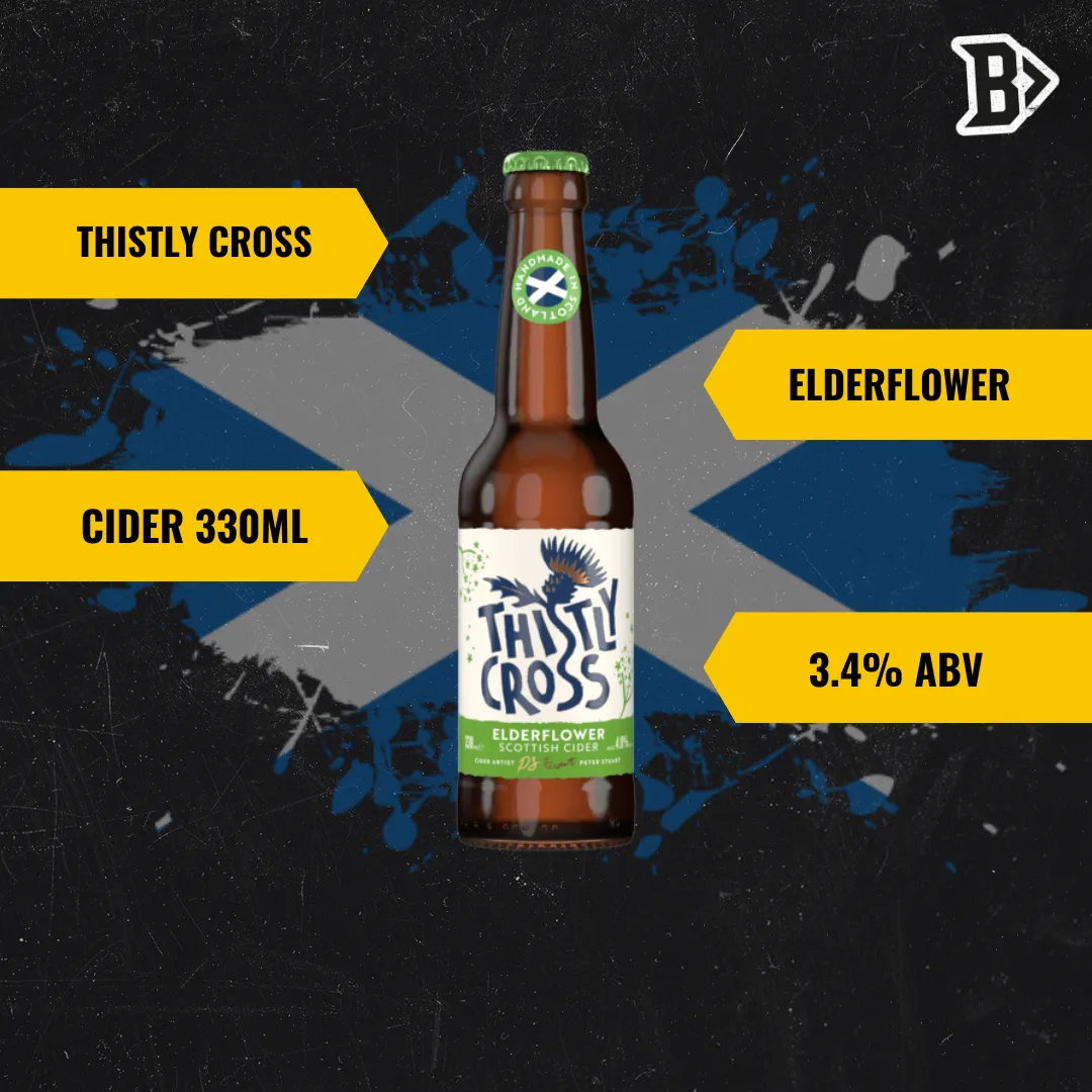 Thistly Cross Elderflower Craft Cider 330ml Bottles - 4.0% ABV (12 Pack)