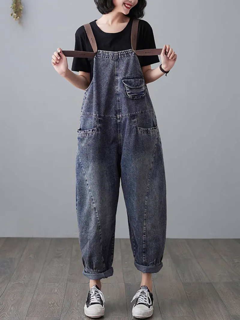 Timeless Denim Overalls Classic Blue Women's Dungarees