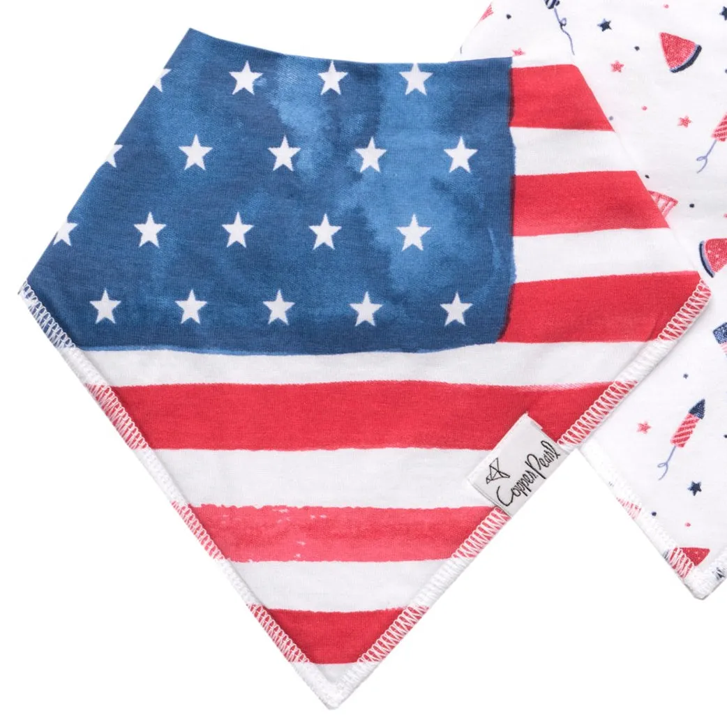 Trendy Functional Bandana Bibs - Patriot (2 print variants)