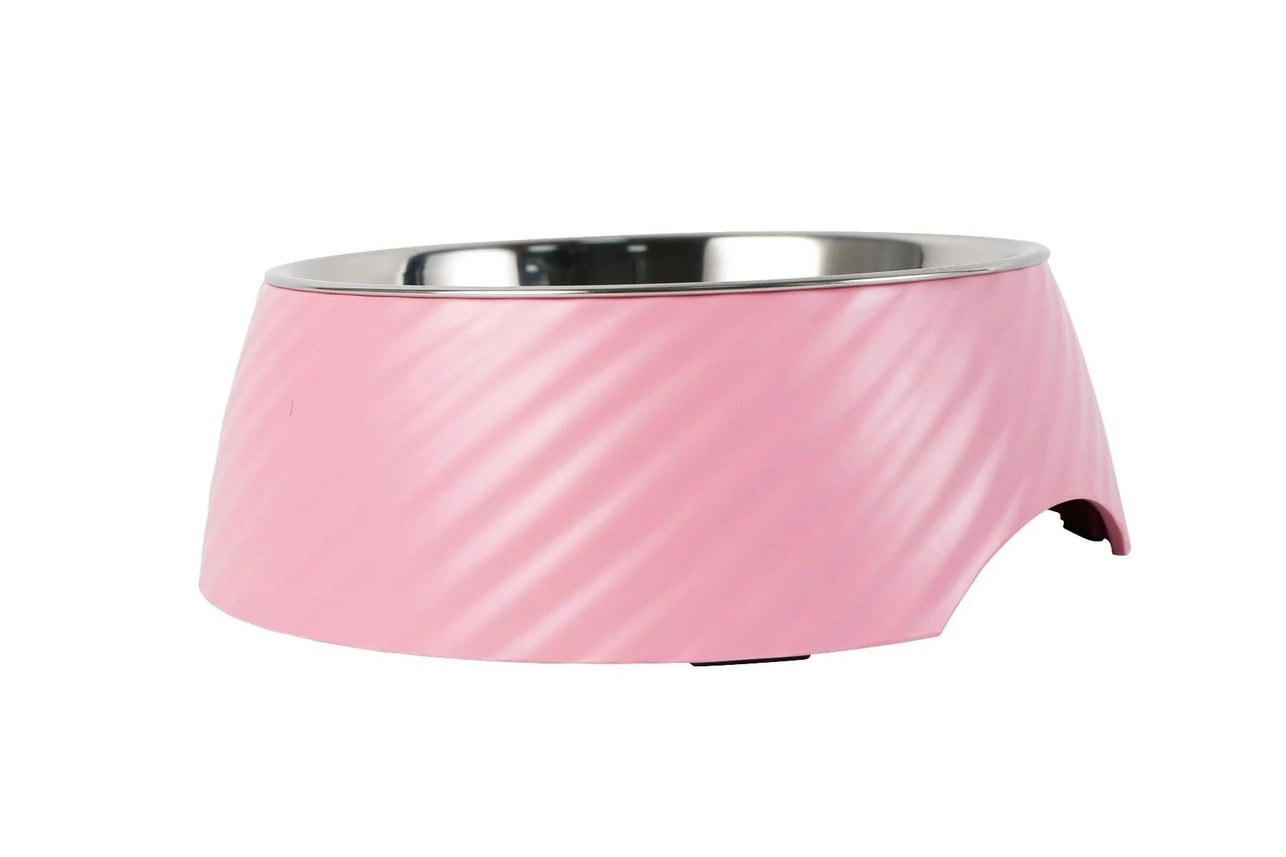 Twill Round Cat Dog Bowl - Pink S/L