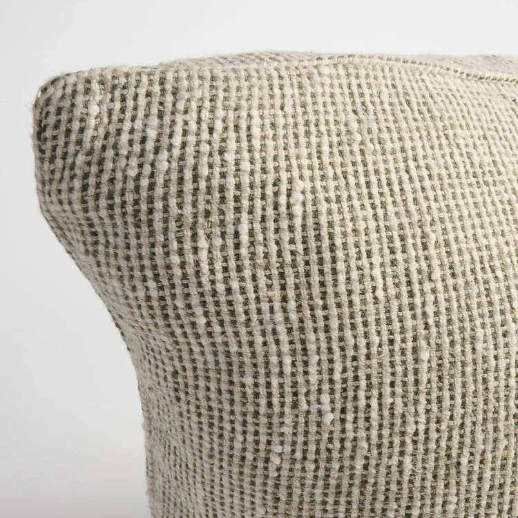 Verdure Linen Cushion | Natural/Green