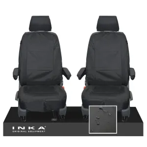 VW Transporter T6.1,T6,T5.1 INKA Front 1 1 Tailored Waterproof Seat Covers [Choice of 2 Colours]