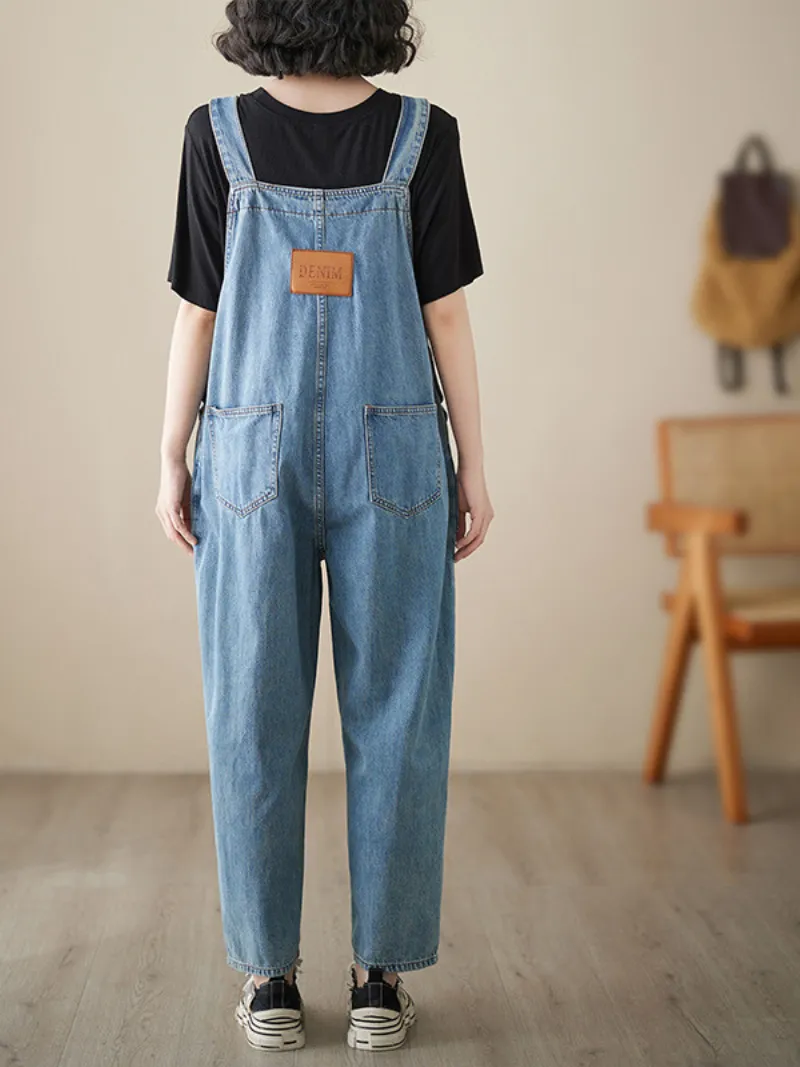 Wallflowers Denim Blue High Waist Overall Dungarees