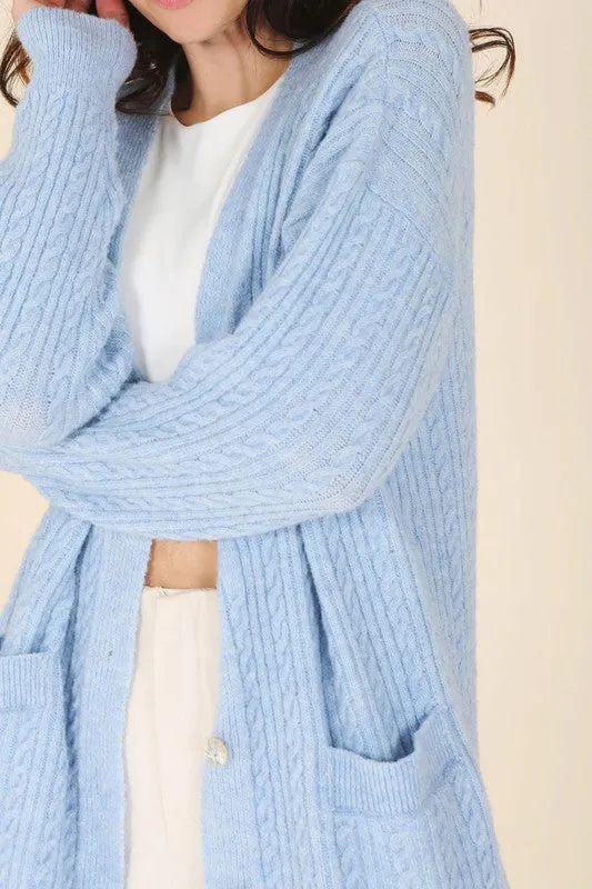 Warm Pale Blue Cardigan