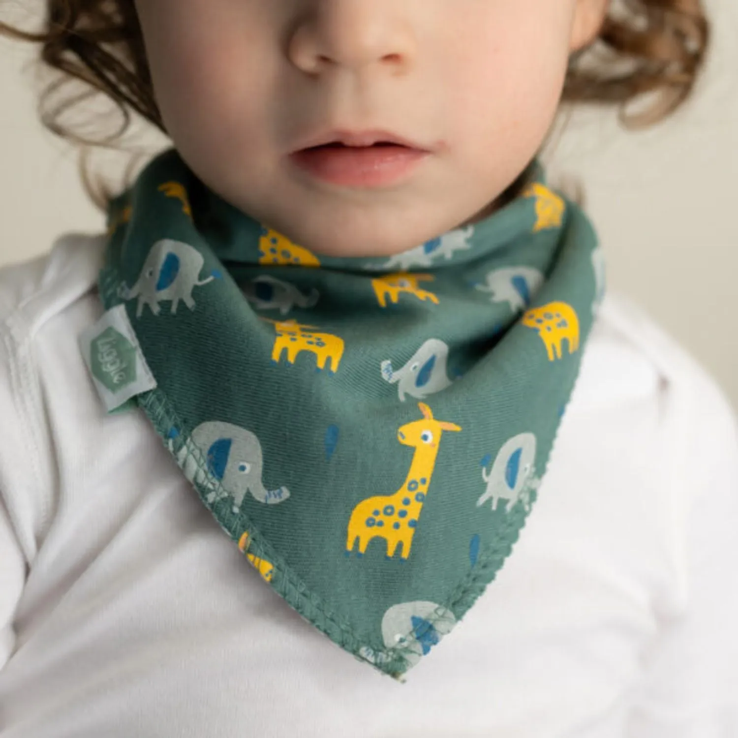 Ziggle Baby Giraffe and Elephant Bib Set